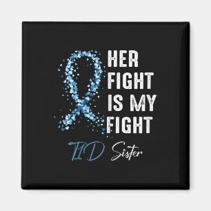 Aimant Son Combat Est Mon Combat T1D Soeur Type 1 Diabète