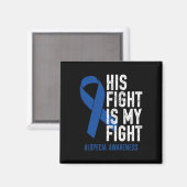 Aimant Son combat My Fight Family Support Alopecia Areata (Recto/Verso)