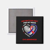 Aimant Son combat Niece Chd Sensibilisation aux maladies (Recto/Verso)