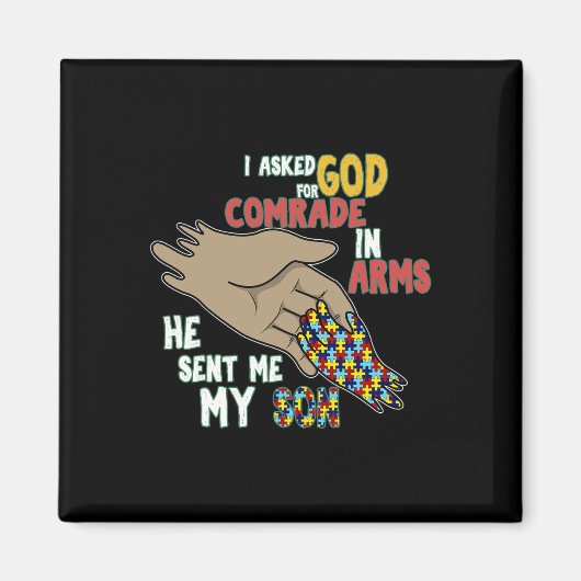 Aimant Son enfant Autiste Puzzle Pièce Cool Autisme Prix (Devant)