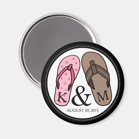 Aimant Son et ses volées Mariages monogrammes (Recto/Verso)