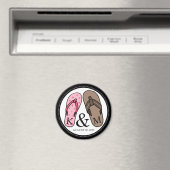 Aimant Son et ses volées Mariages monogrammes (In Situ (Lave-vaisselle))