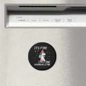 Aimant Son Im Fine Tout Est Fin Drôle Unicorne Wo (In Situ (Lave-vaisselle))