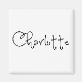 Aimant Son nom est Charlotte calligraphie (Devant)