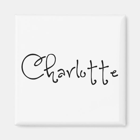 Aimant Son nom est Charlotte calligraphie (Devant)