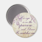 Aimant Son Oeil est sur le Bruant...Bible Verse Art (Recto/Verso)