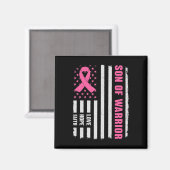 Aimant Son Of Warrior American Flag Breast Cancer Awarene (Recto/Verso)