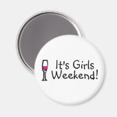 Aimant Son Vin Weekend Filles (Recto/Verso)