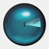 Aimant Sonar de navire avec calmar géant Kraken amusant N (Devant)