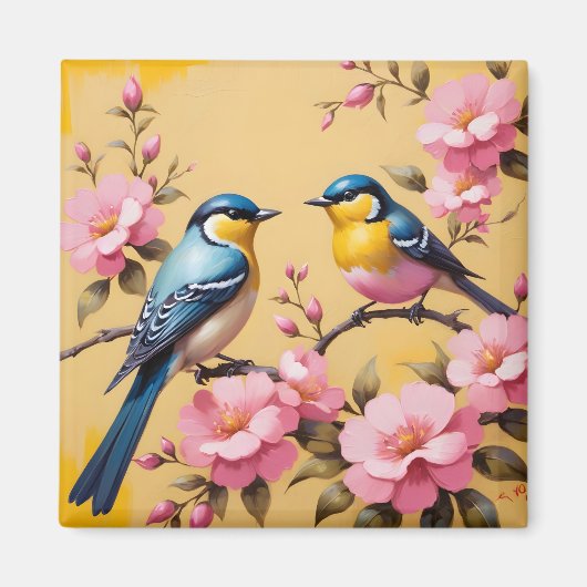 Aimant Songbirds colorés (Devant)