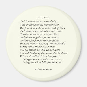 Aimant Sonnet # 18 par William Shakespeare
