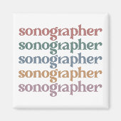 Aimant Sonographe Ultrasound Tech Retro Sonographer Cadea (Devant)