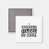 Aimant Sonographie Café | Sonographer Ultrasound Cadeaux (Recto/Verso)