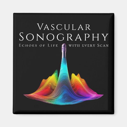 Aimant Sonographie vasculaire - Ondes Ultrasoniques color (Devant)