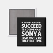 Aimant Sonya Name D Birthday Funny Christmas J  (Recto/Verso)