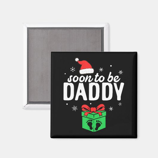 Aimant Soon To Be Daddy Christmas Funny Pregnancy Announc (Recto/Verso)