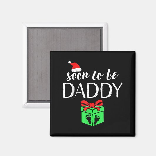 Aimant Soon To Be Daddy Christmas Funny Pregnancy Announc (Recto/Verso)