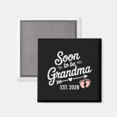Aimant Soon To Be Grandma Pregnancy Announcement Est 2026 (Recto/Verso)