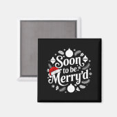 Aimant Soon To Be Merry'd Christmas Engaged Matching Coup (Recto/Verso)