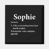 Aimant Sophie Name Definition Funny D  (Devant)