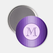 Aimant Sophistication Snazzy Purple Stripes Lumineuses Pe (Recto/Verso)