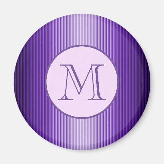 Aimant Sophistication Snazzy Purple Stripes Lumineuses Pe (Devant)