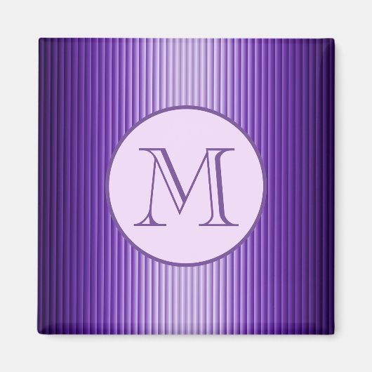 Aimant Sophistication Snazzy Purple Stripes Lumineuses Pe (Devant)