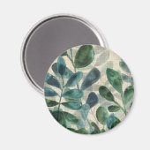 Aimant Sophistication verdoyante - Feuilles tropicaux (Recto/Verso)