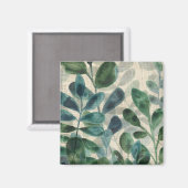 Aimant Sophistication verdoyante - Feuilles tropicaux (Recto/Verso)