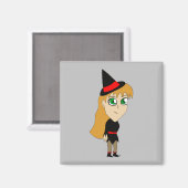 Aimant sorcière chibi (Recto/Verso)