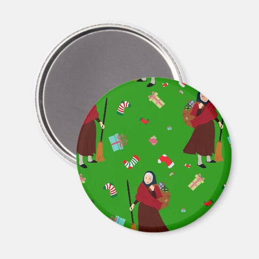 Aimant sorcière de noël Befana (Recto/Verso)
