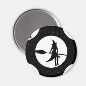 Aimant sorcière d'halloween (Recto/Verso)
