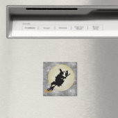 Aimant Sorcière et chat (In Situ (Lave-vaisselle))