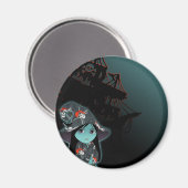 Aimant Sorcière Lil' en costume de pirate (Recto/Verso)