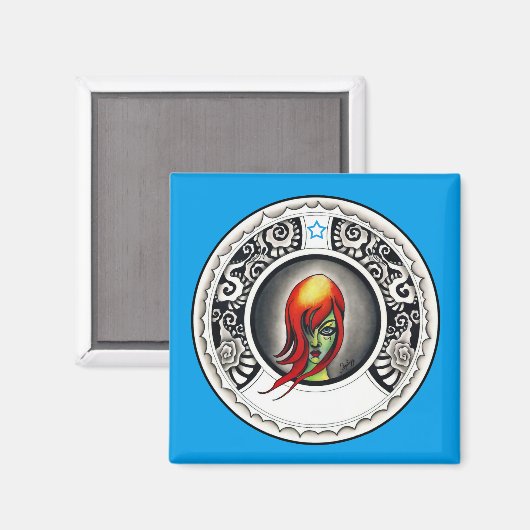 Aimant Sorcière verte (Recto/Verso)