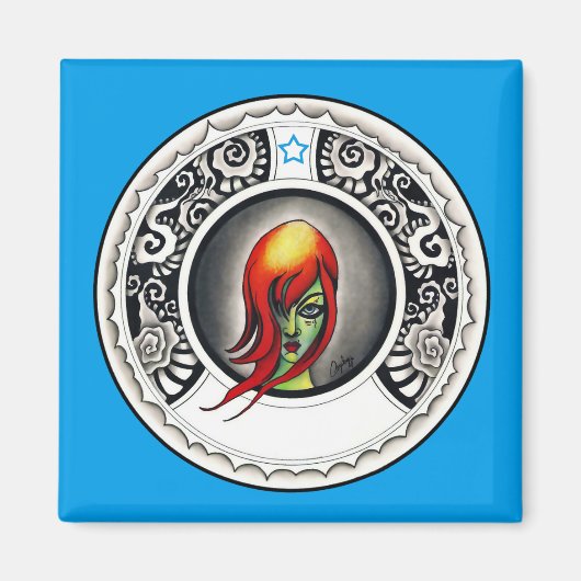 Aimant Sorcière verte (Devant)