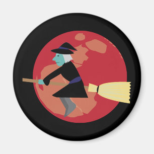 Aimant Sorcière volant la nuit