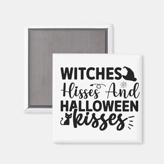 Aimant Sorcières Baisers Et Baisers D'Halloween (Recto/Verso)