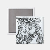 Aimant Sorcières faisant un sort, 1489 (Recto/Verso)