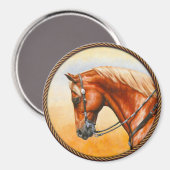 Aimant Sorrel Ouest Plaisir Quarter Cheval (Recto/Verso)