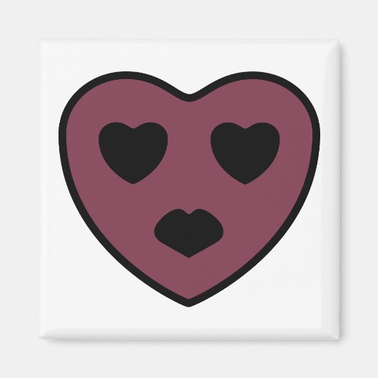 Aimant Sortie visage coeur (Devant)