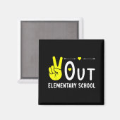 Aimant Sortir De L'École Primaire Dernier Jour De L'École (Recto/Verso)
