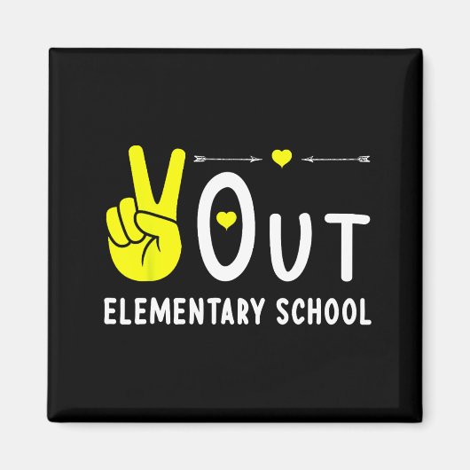 Aimant Sortir De L'École Primaire Dernier Jour De L'École (Devant)