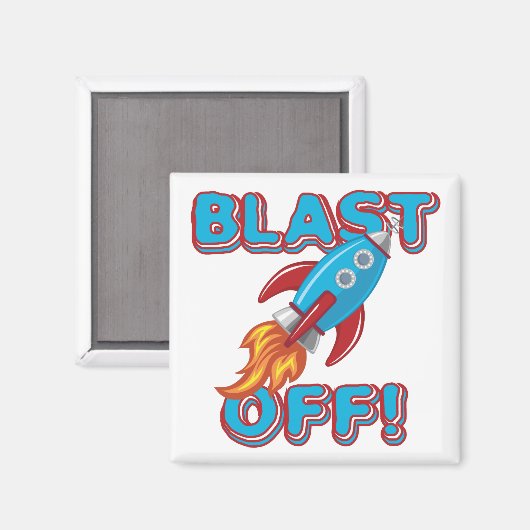 Aimant Soufflez le bateau de Rocket (Recto/Verso)