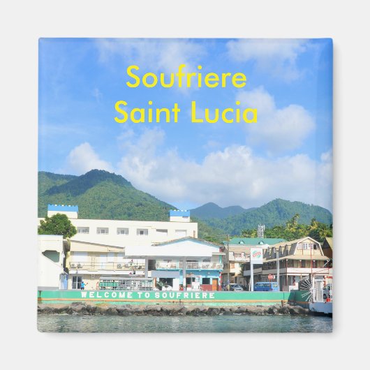 Aimant Soufrière Sainte-Lucie (Devant)