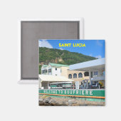 Aimant Soufrière Sainte-Lucie (Recto/Verso)
