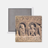 Aimant Soulagement représentant des saints avec un seraph (Recto/Verso)