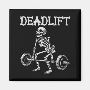 Aimant Soulevé de terre drôle d'Halloween squelette muscu