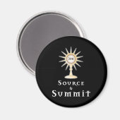 Aimant Source et Sommet : Sainte Eucharistie (Recto/Verso)