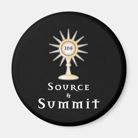 Aimant Source et Sommet : Sainte Eucharistie (Devant)